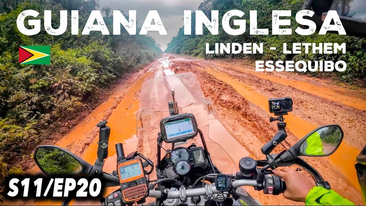 A PIOR ESTRADA da GUIANA INGLESA - Linden a Lethem de moto [Rupununi Road] ESSEQUIBO - S11/EP20