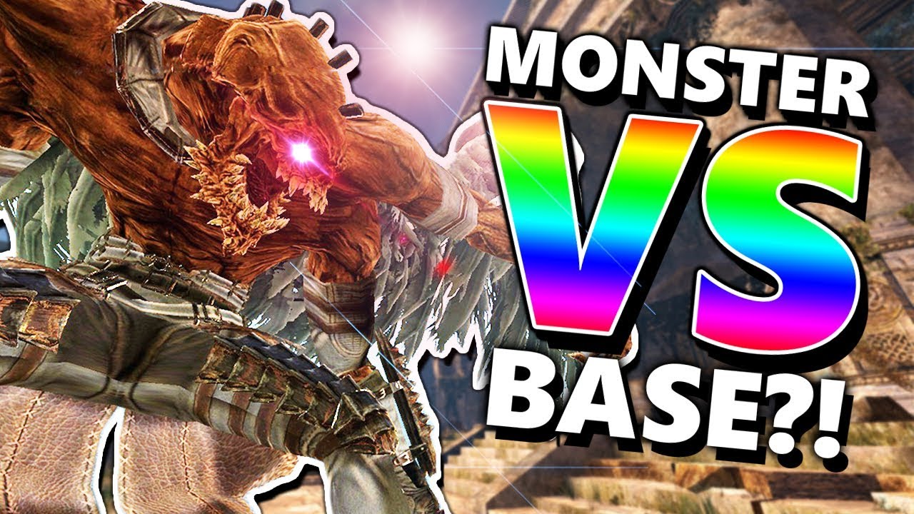 BUILDING AGAINST MONSTER BOSSES?! | Gmod Monster vs Base BATTLE