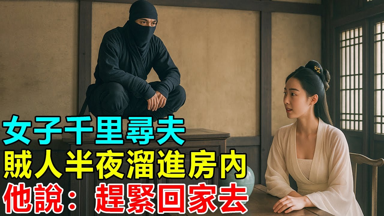 民間故事：女子千里尋夫，賊人半夜溜進房內，他說：趕緊回家去