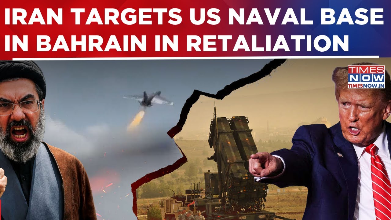 Iran Retaliates To US Strikes, Targets Naval Base In Bahrain; Smoke Billows From US Navy HQ | WATCH
