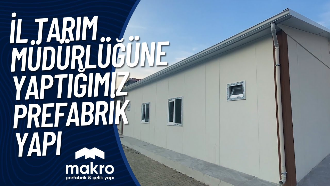 Balıkesir Burhaniye İl Tarım M&uuml;d&uuml;rl&uuml;ğ&uuml;ne Yaptığımız 97 m&sup2; Prefabrik Yapı - MAKRO PREFABRİK