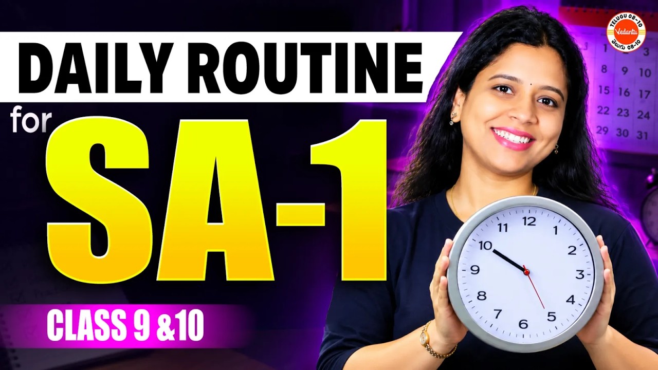 A Perfect Daily Routine for SA-1 Preparation🔥Class 9 & 10 Study Timetable | TS & AP | Sunaina Mam