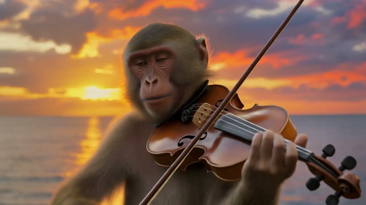 Talented Monkey Violinist