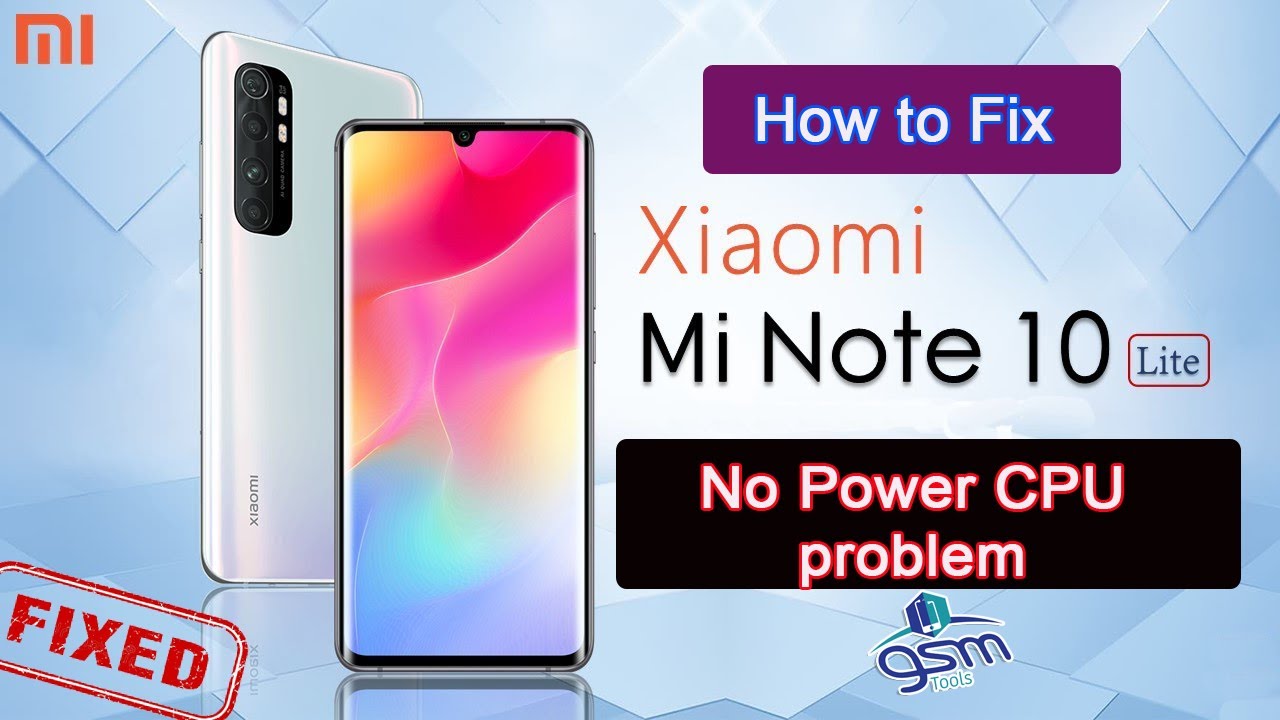 Xiaomi Mi Note 10 Lite dead no power data recovery