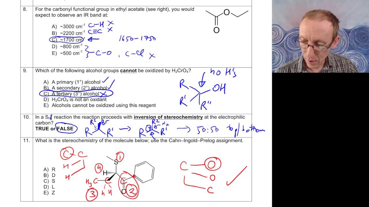 Chem 1B Mid-trimester practice questions - worked answers