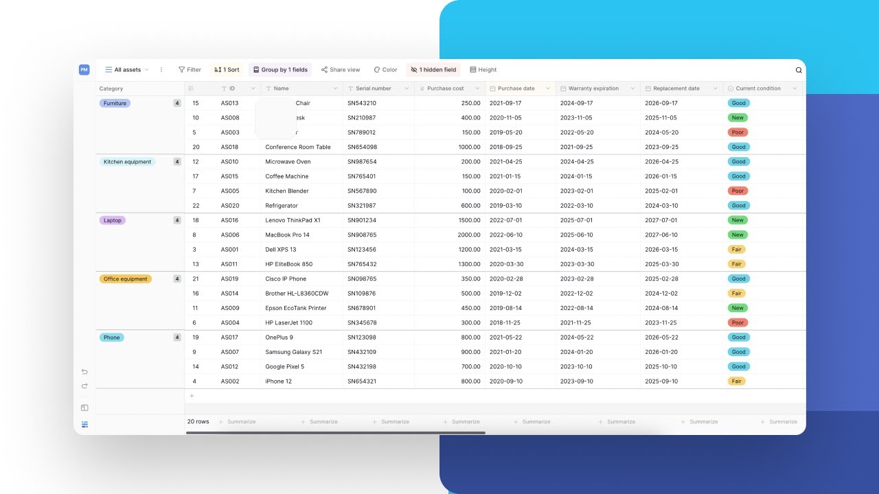 🏢 Best Asset Management Software 2025 &ndash; Open-Source & No-Code | Baserow