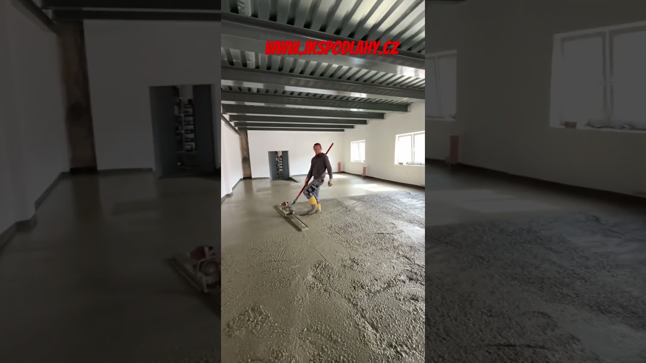 Le&scaron;těn&aacute; dr&aacute;tkobetonov&aacute; podlaha 300m2 Vysok&eacute; M&yacute;to #beton #dratkobeton #podlaha #stavba #hala #lesteny