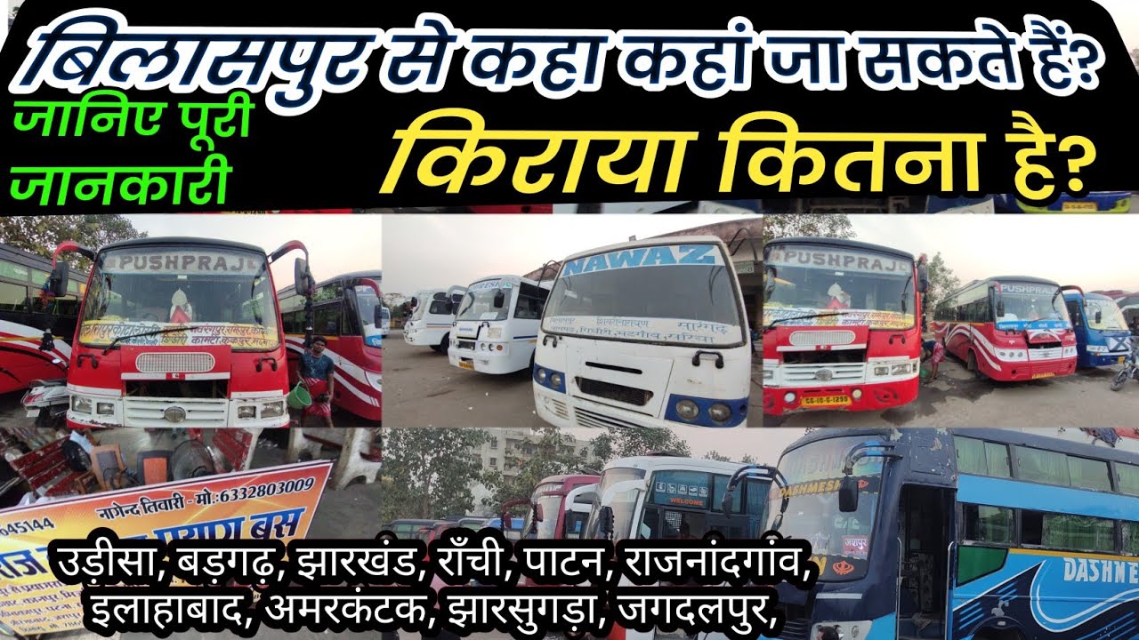 बिलासपुर से कहा कहा जा सकते हो देखिए विडियो में| Bilaspur Bus stand Se Kaha kaha Ja sakte hai