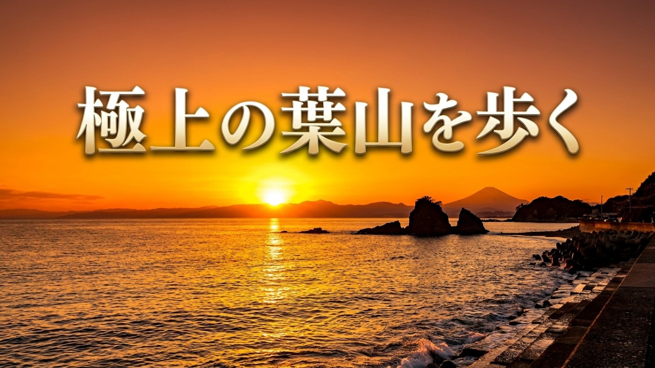 あなたは誰と歩きますか？　葉山の海　夕日　小道　砂浜　鳥居　散歩