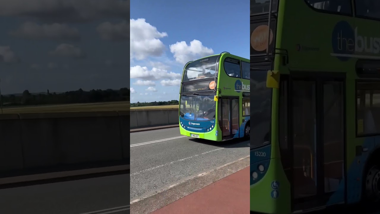 British double decker buses diesel and electric in Cambridge United Kingdom 