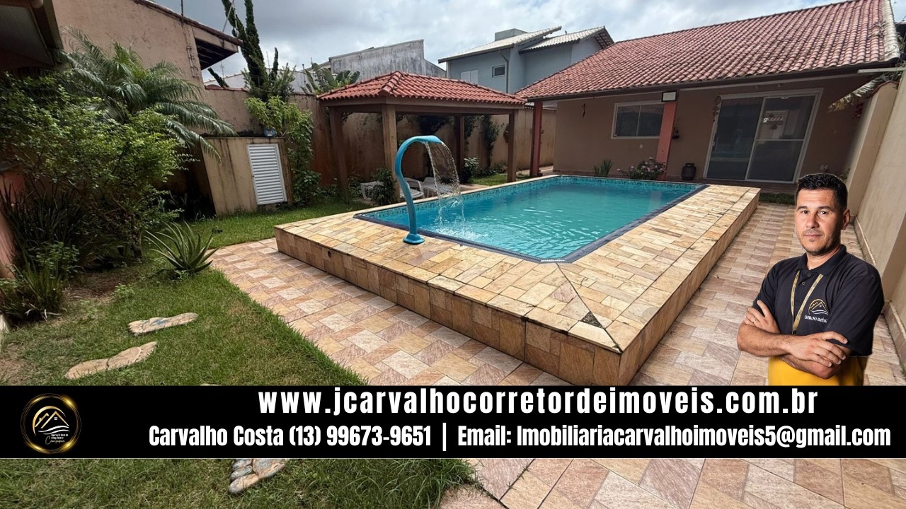 CASA ISOLADA 50 METROS DO MAR COM PISCINA E CHURRASQUEIRA PARA VENDA EM ITANHAÉM!!