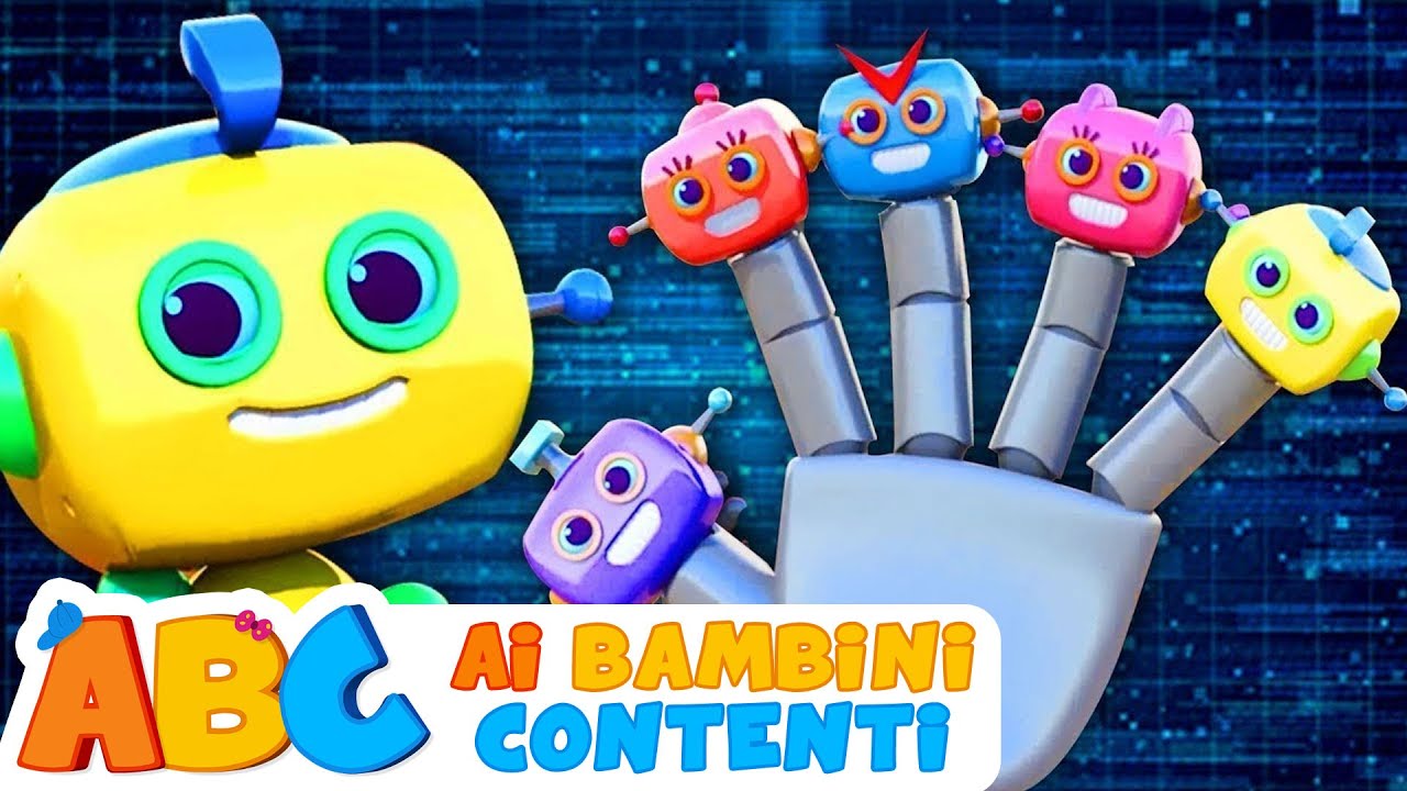 Famiglia Robot Finger | Canzone papà finger | Miglior Raccolta di Filastrocche | ABC Italian