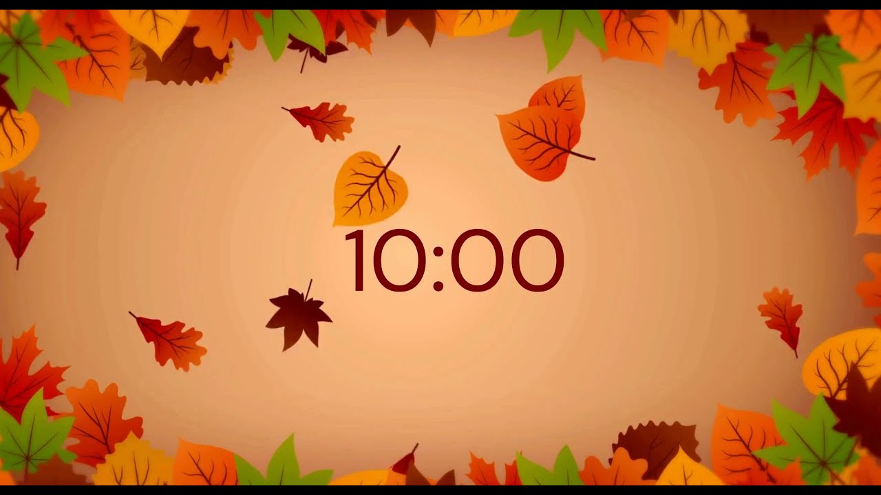 Falling Leaves Fall Theme 10 Minute Timer Countdown