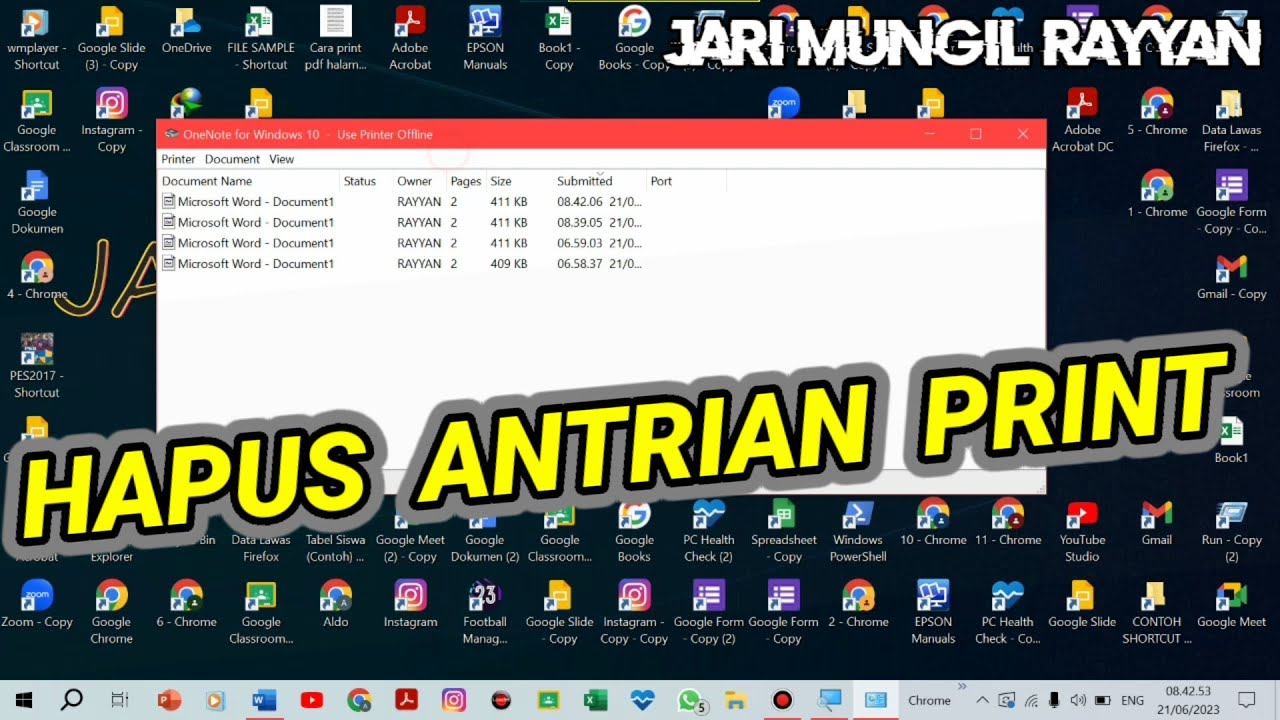 Cara Menghapus Antrian Printer - Menghapus Print Yang Tertunda