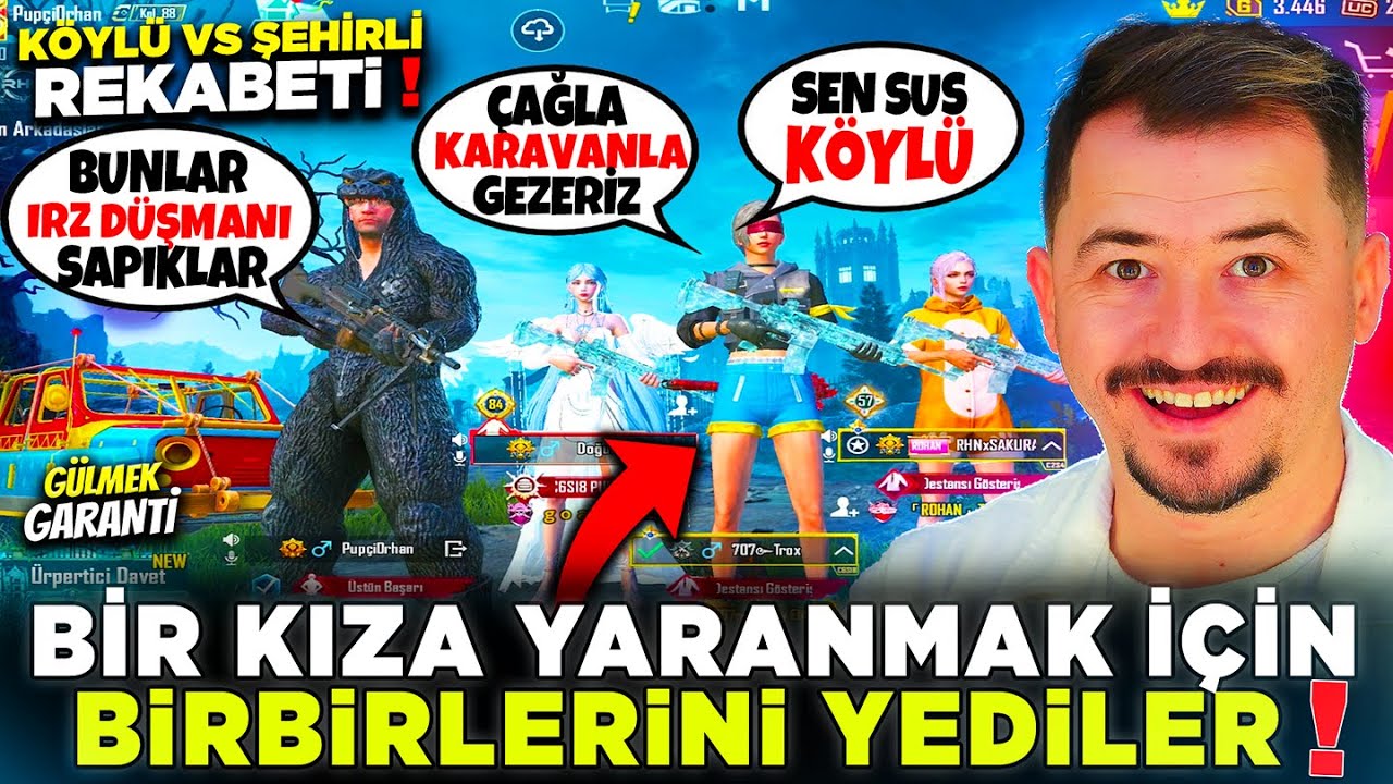 BİR KIZA YARANMAK İÇİN BİRBİRLERİNİ YEDİLER!😒 Pubg Mobile