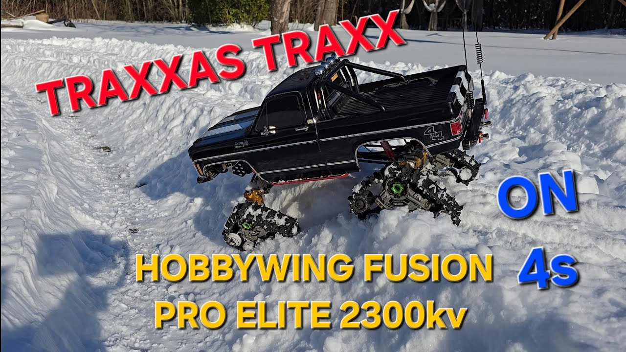 TRX4 HIGH TRAIL, 4S Hobbywing Fusion Pro Elite. Снежный день в Северной Каролине.