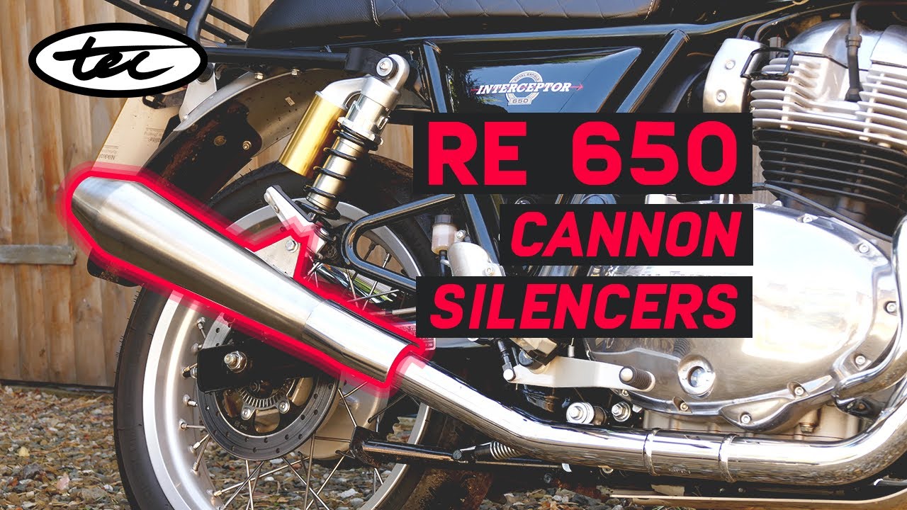 TEC Cannon Silencers & NEW Joint Covers - RE 650 Twins