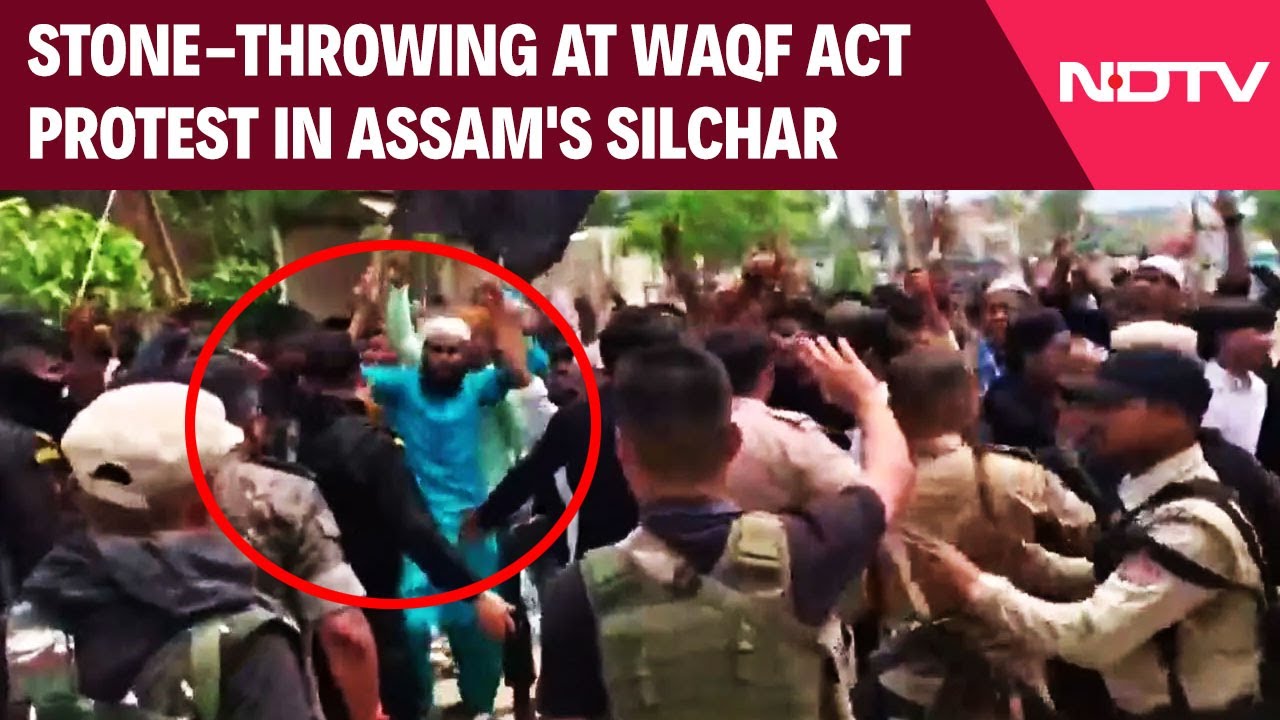 Assam News | Amid Bengal Tension, Stone-Throwing At Waqf Act Protest In Assam's Silchar