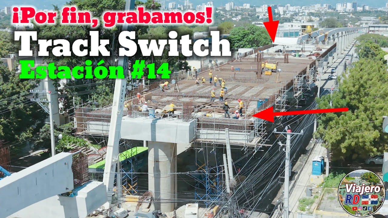 Por fin subimos y grabamos con el dron el Track Switch que está en la estación #14 