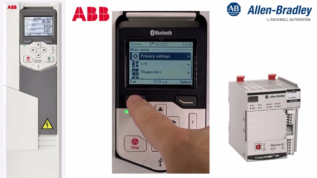 Set up an ABB VFD to talk to an Allen Bradley PLC