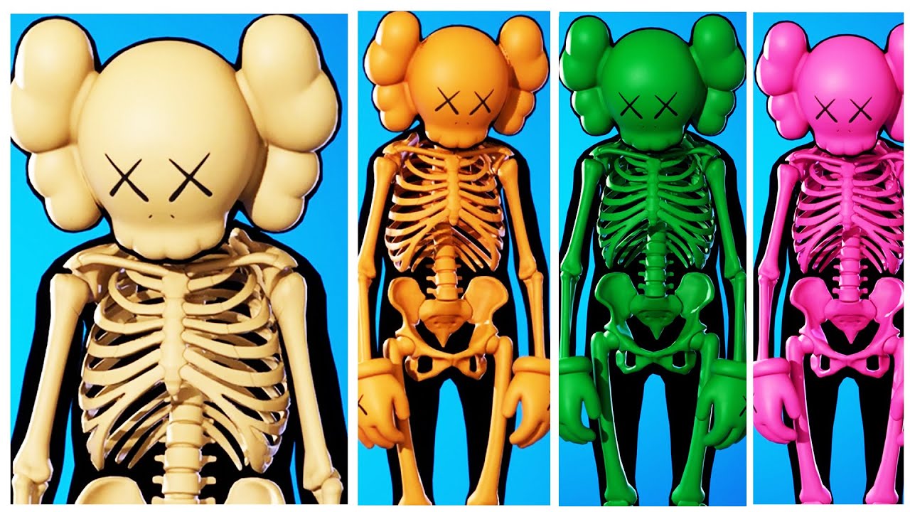 (No Commentary) Fortnite KAWS Skeleton All Styles (PS5 Long Gameplay)