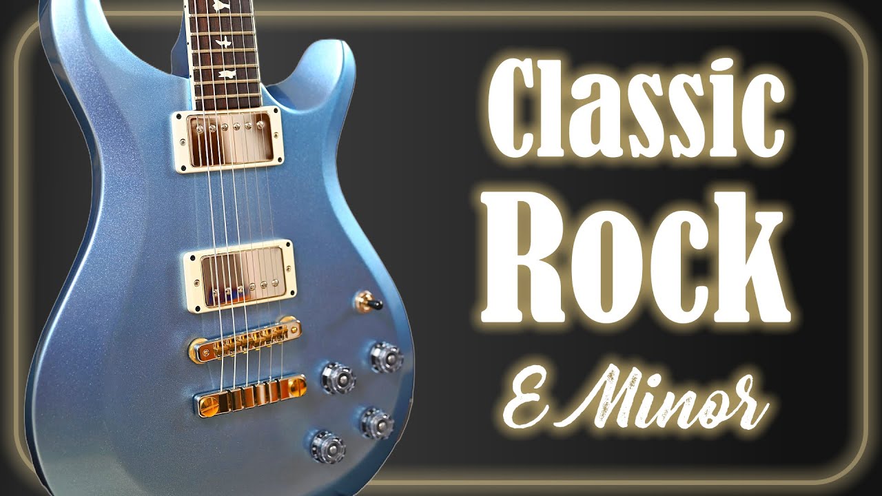 Classic Rock BACKING TRACK E Minor ★ 80 BPM ★ Guitar Jam Track