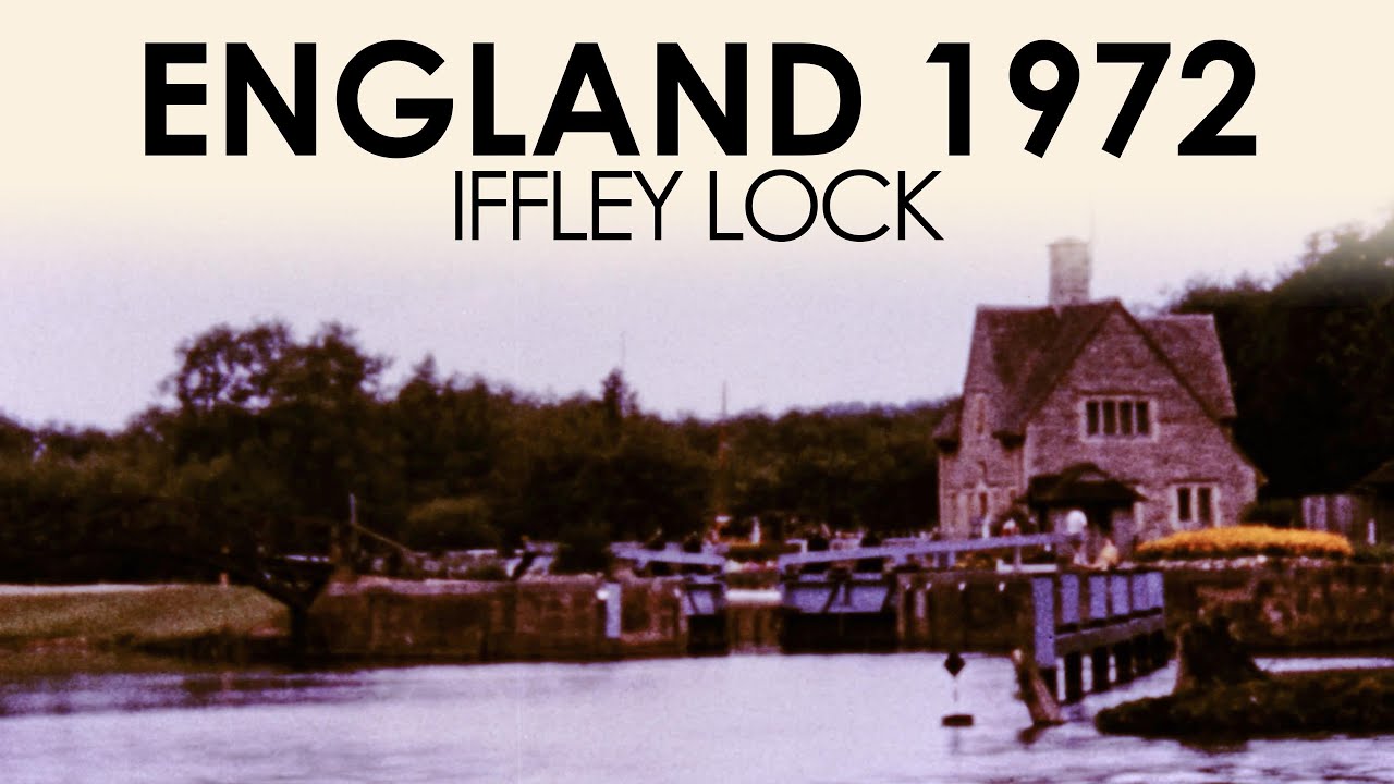 Archive footage of Iffley lock in the1970s | 8mm home movie film