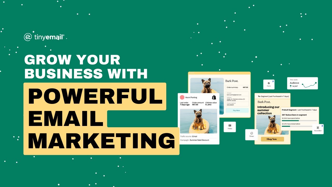 TinyEmail Marketing Automation - Grow Your Business With Stunning, Personal Email Marketing.