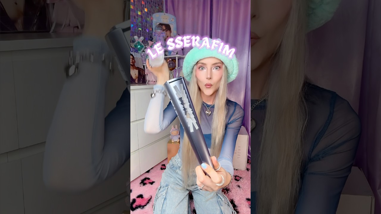 НАКОНЕЦ-ТО! Мой первый лайтстик с женскими песнями! 🙈🎀 Распаковываю лайтстик и альбом LE SSERAFIM...