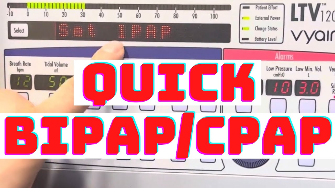 Quick SET UP for NPPV “BiPAP and CPAP” mode on LTV-1200 Ventilator!