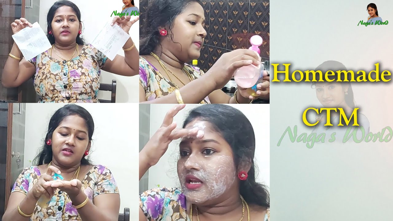 Homemade ctm /  Daily skin care natural routine / Cleansing , toning , Moisturizing /Homemade facial
