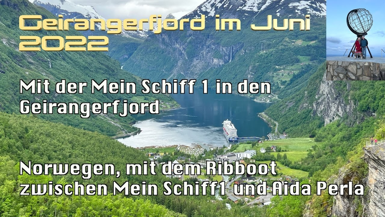 Mit dem RIB-Boot durch den Geierangerfjord - Mein Schiff 1 trifft Aida Perla