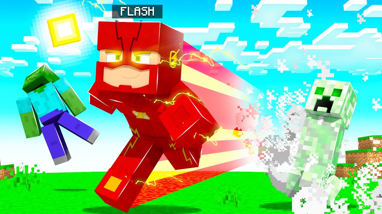 Playing MINECRAFT as The FLASH...