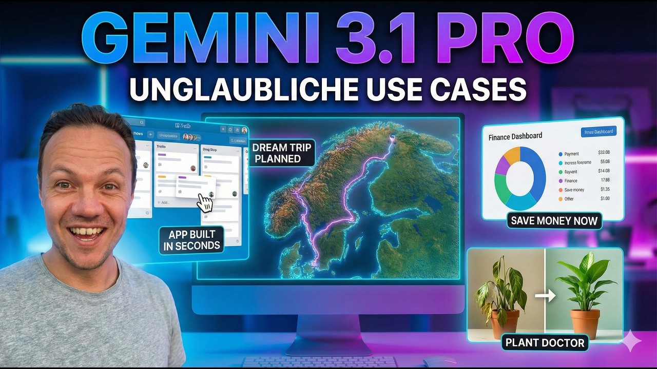 Unglaubliche Use Cases mit Gemini 3.1 Pro (Apps bauen, Finanzen & mehr)