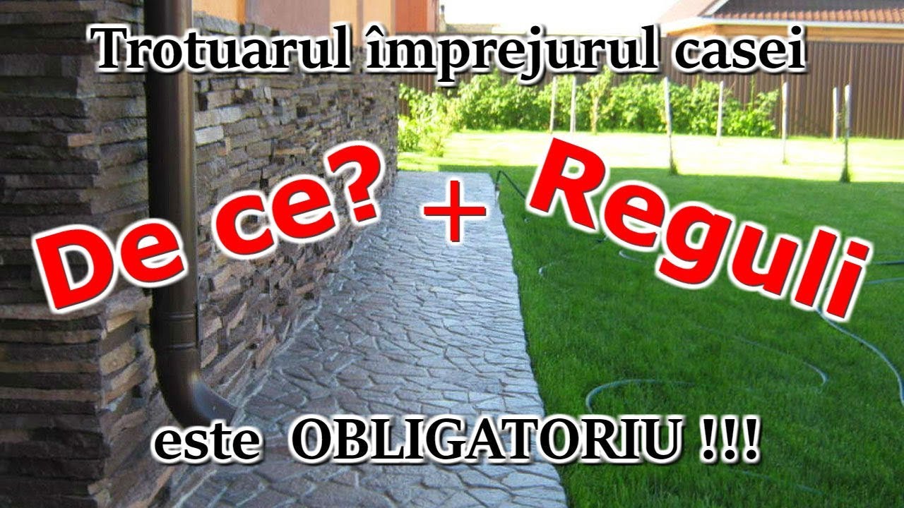 De ce trotuarului imprejurul casei este obligatoriu + reguli de constructie
