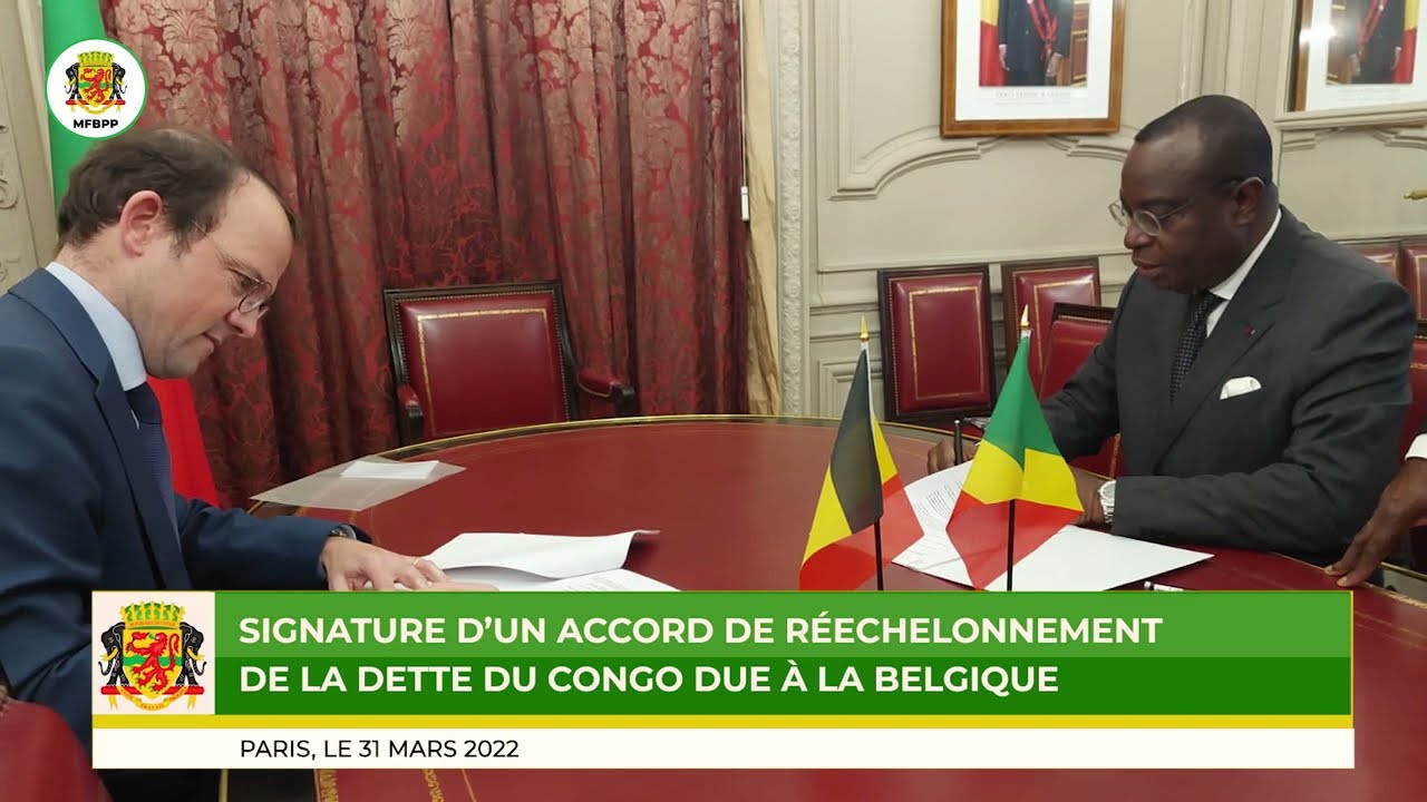 SIGNATURE D'UN ACCORD DE RÉECHELONNEMENT DE LA DETTE DU CONGO DUE À LA BELGIQUE