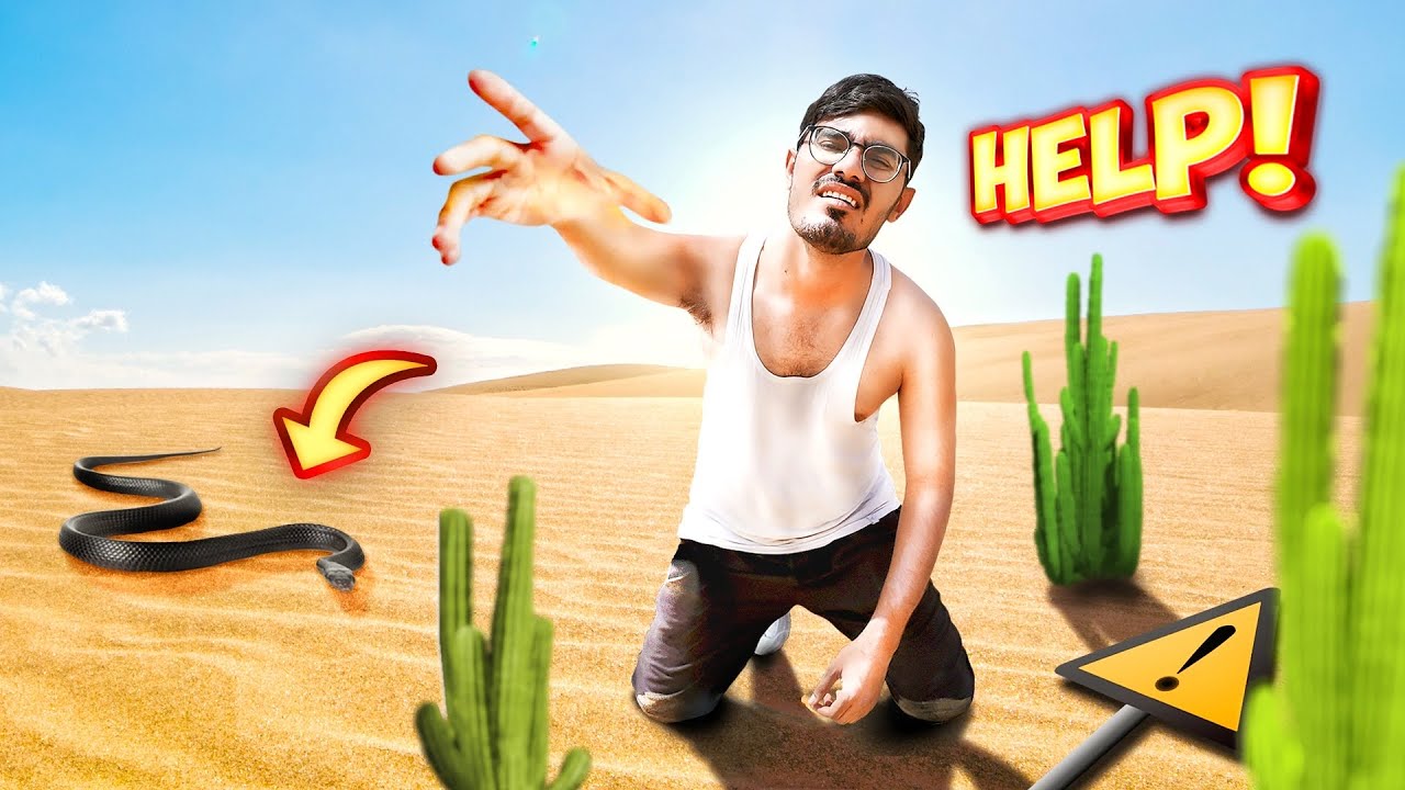 24 Hours in Desert Challenge | हालत ख़राब हो गयी🥵 Will I Survive?