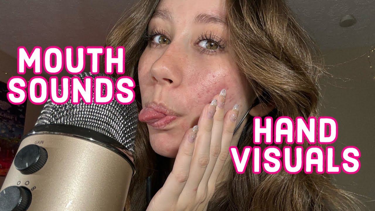 ASMR | mouth sounds and visual hand movements 🤍🤍