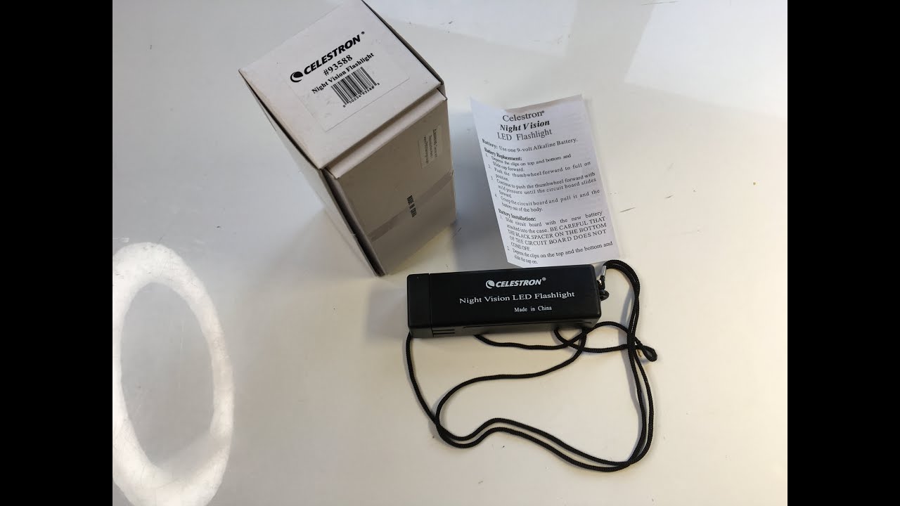 Celestron Night Vision Red LED Flashlight  Time easy on eyes CEFLNV    93588