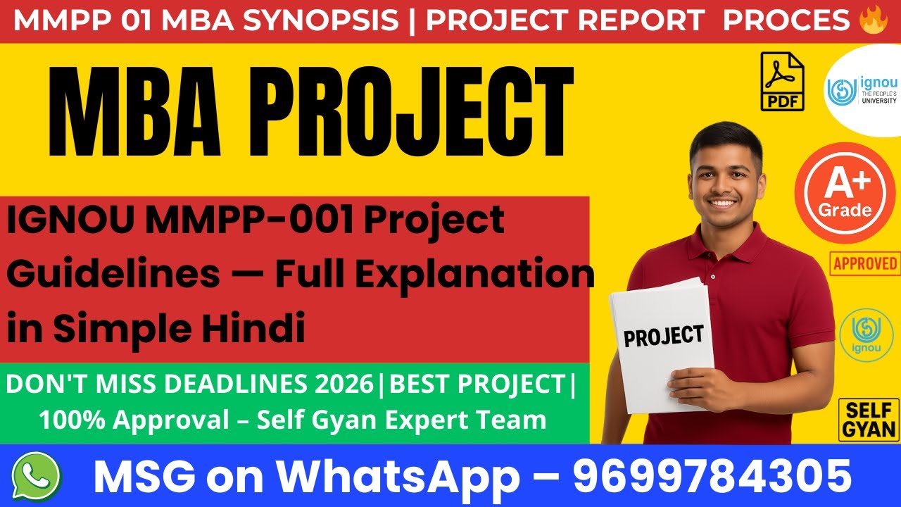 IGNOU MMPP 001 Project Guidelines &mdash; Full Explanation in Simple Hindi