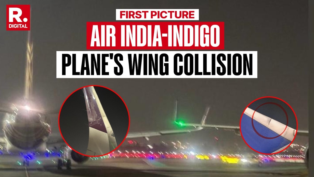 BREAKING: First Image Of The Wing Collision Of The Air India-Indigo Flight