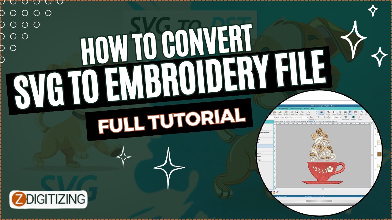 Как конвертировать SVG в файл для вышивания – полное руководство || Zdigitizing