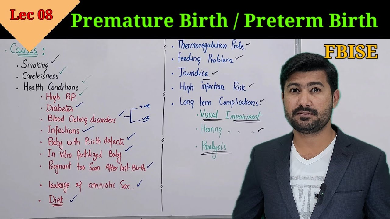 What is premature birth | Causes of premature birth | Preterm birth class 12
