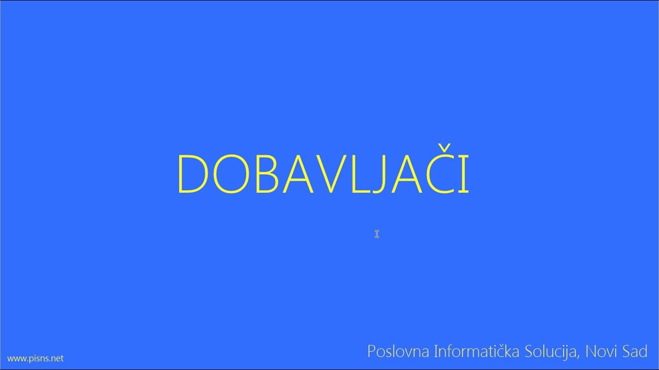 [07.1.01] Dobavljači - Ulazni dokumenti