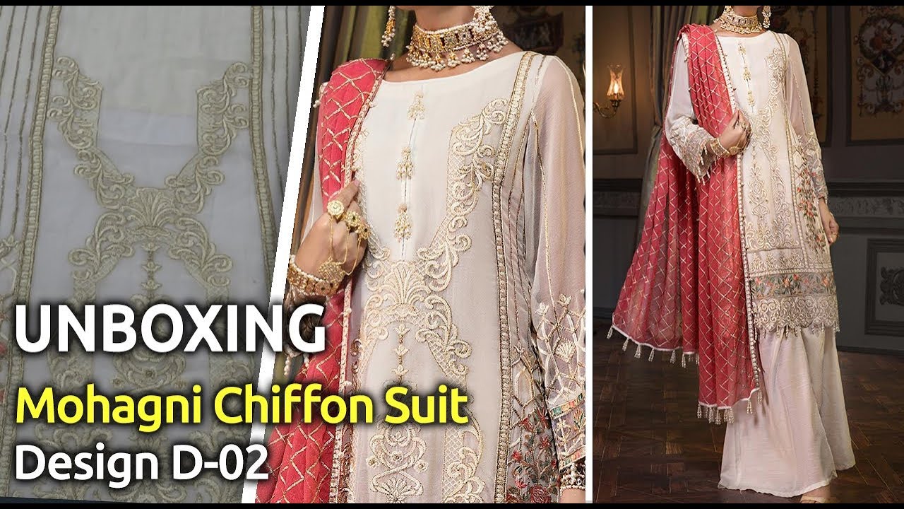 New MOHAGNI Chiffon Suit 2019 | Unbox | Latest Pakistani Dress Design D-02