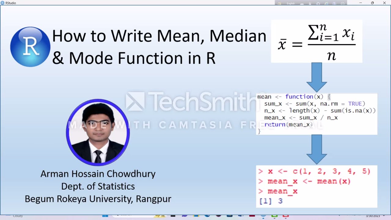 How to Write Mean Median Mode Functions in R