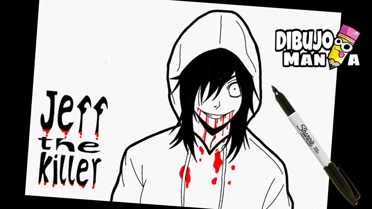 COMO DI BUJAR A JEFF THE KILLER F&Aacute;CIL | how to draw jeff the killer
