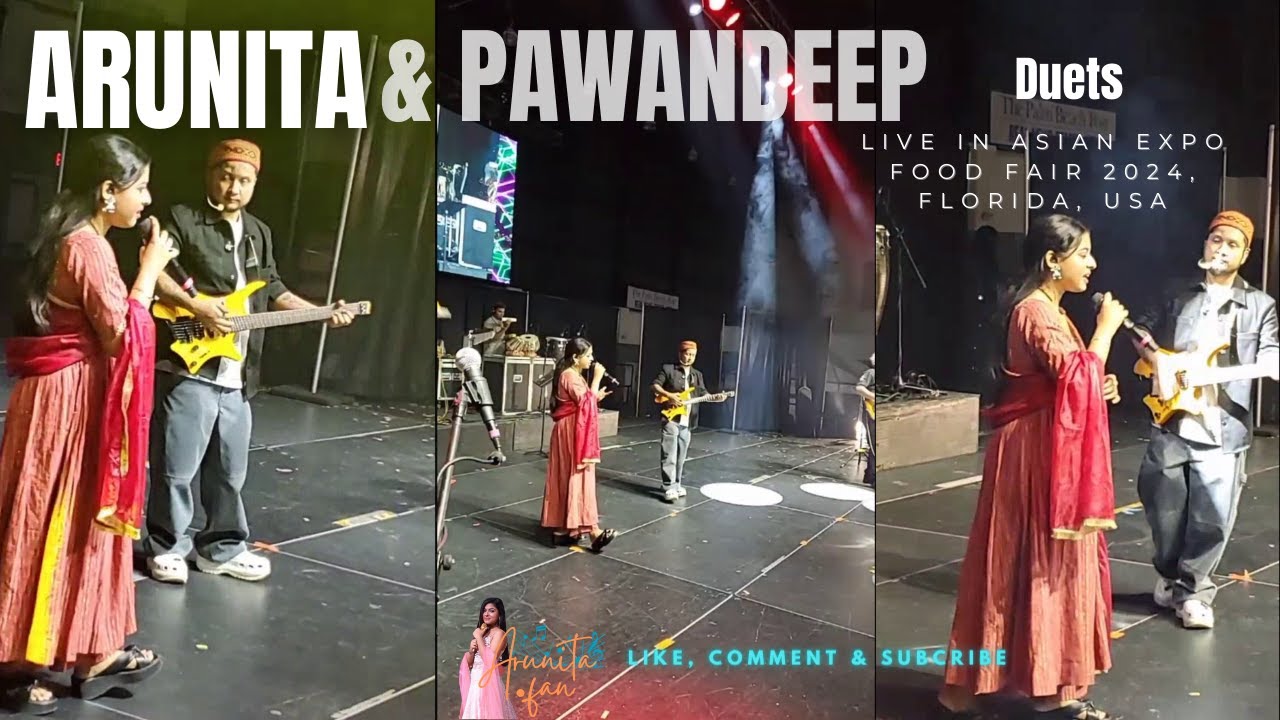 Arunita Kanjilal & Pawandeep Rajan Duets live in Asian Expo Food Fair 2024, Florida, USA