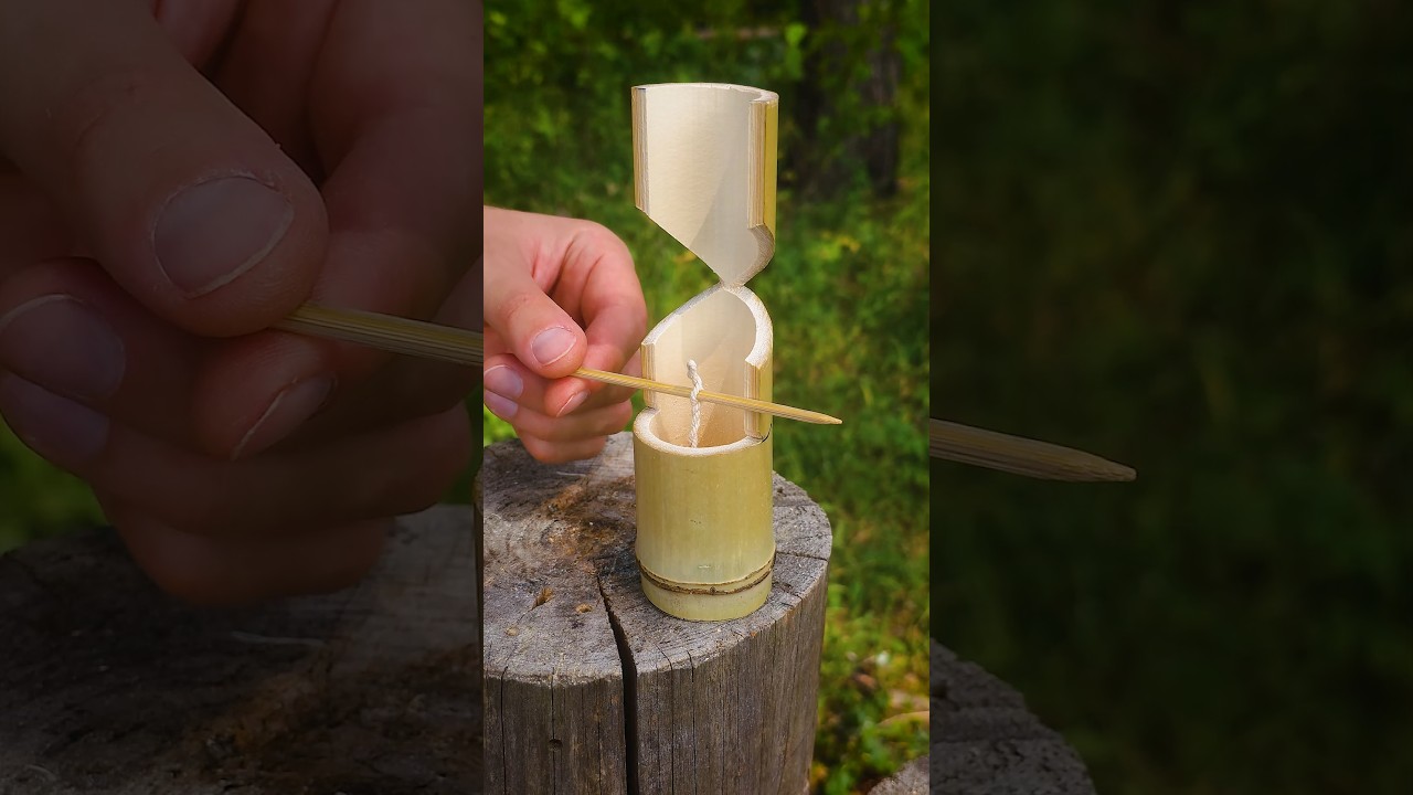 SUPER HACK with bamboo and wax for survival #bushcraft #camping #outdoors #lifehacks