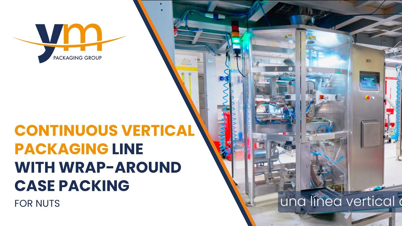 Continuous Vertical Packaging Line with Wrap-Around Case Packing for nuts | MOD.VMC520